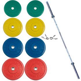 275 lb YORK USA Colored Solid Rubber Training Bumper Set (2 x 45, 35, 25, 10 lb.), #32110, pr. Spring Collars