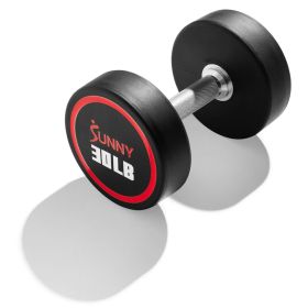 Sunny Health & Fitness Signature Style Polyurethane Round Dumbbell 30-Pound - SF-DB02-30