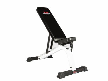 FTS Flat-to-Incline Utility Bench                                         White Frame/Black Upholstery