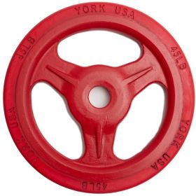 "Bumper Grip" 45 lb Cast Steel Composite Milled Plate - Red