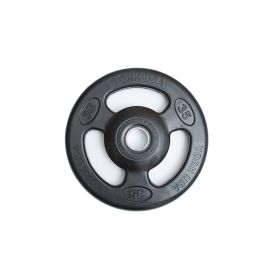 "ISO-GRIP"  35 lb Rubber Encased Steel Composite Olympic Grip Plate - Black