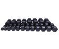 Vortex Rubber Hex Dumbbell Sets 5-50 lb