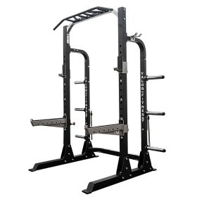 Valor Fitness 3x3 Half Rack w/ Multi Grip Pullup Bar and Plate Storage