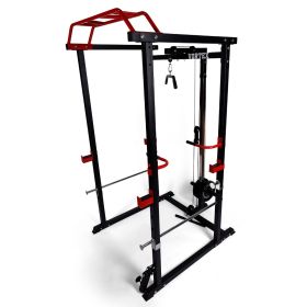 Vortex Olympic Squat Cage 1000 lb Weight Capacity Included with LAT Pulldown System RBVX10