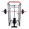 Vortex Red and Black Cage + Olympic barbell + Olympic weight plate Set + Adjustable Bench