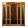 Maxxus "Avignon Edition" 3 Person Corner Near Zero EMF FAR Infrared Sauna - Canadian Red Cedar