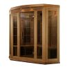 Maxxus "Avignon Edition" 3 Person Corner Near Zero EMF FAR Infrared Sauna - Canadian Red Cedar