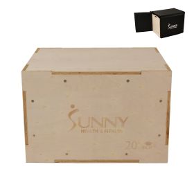 Sunny Health & Fitness Wood Plyo Box with Cover
