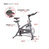 Sunny Health & Fitness Magnetic Belt Drive Indoor Cycling Bike - SF-B1877