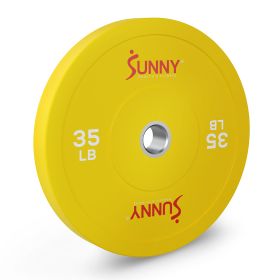 Sunny Health & Fitness Elite 2-inch Rubber Olympic Weight Plates 35-Pound - SF-OP01-35