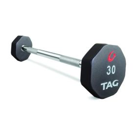 Tag Fitness 8-Sided Premium Ultrathane Fixed Barbell with Straight Handle 20-110lb Set