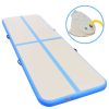 vidaXL Inflatable Gymnastics Mat with Pump 118.1"x39.3"x3.9" PVC Blue