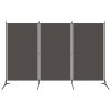 vidaXL 3-Panel Room Divider Anthracite 102.4"x70.9"