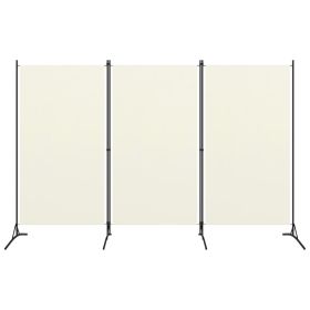 vidaXL 3-Panel Room Divider Cream White 102.4"x70.9"