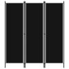 vidaXL 3-Panel Room Divider Black 59.1"x70.9"