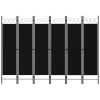 vidaXL 6-Panel Room Divider Black 94.5"x70.9"