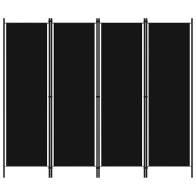 vidaXL 4-Panel Room Divider Black 78.7"x70.9"