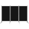 vidaXL 3-Panel Room Divider Black 102.4"x70.9"