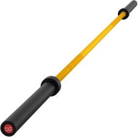 87-Inch Barbells for Weightlifting and Power Lifting Barbell 1500lb Capacity Yellow