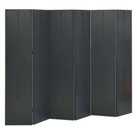 vidaXL 6-Panel Room Divider Anthracite 94.5"x70.9" Steel