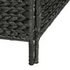 vidaXL 5-Panel Room Divider Black 76"x63" Water Hyacinth