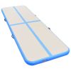 vidaXL Inflatable Gymnastics Mat with Pump 118.1"x39.3"x3.9" PVC Blue