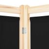 vidaXL 6-Panel Room Divider Black 94.5"x66.9"x1.6" Fabric