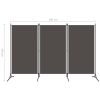 vidaXL 3-Panel Room Divider Anthracite 102.4"x70.9"