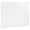 vidaXL 5-Panel Room Divider White 78.7"x70.9" Steel