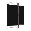 vidaXL 4-Panel Room Divider Black 63"x70.9"