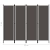 vidaXL 4-Panel Room Divider Anthracite 78.7"x70.9"