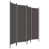 vidaXL 4-Panel Room Divider Anthracite 78.7"x70.9"