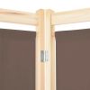 vidaXL 5-Panel Room Divider Brown 78.7"x66.9"x1.6" Fabric