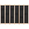 vidaXL 6-Panel Room Divider Black 94.5"x66.9"x1.6" Fabric