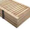 Sycamore wood 8 Panel Screen Folding Louvered Room Divider - light burn XH