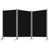 vidaXL 3-Panel Room Divider Black 102.4"x70.9"