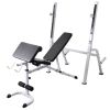 vidaXL Workout Bench with Weight Rack; Barbell and Dumbbell Set 264.6 lb