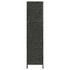 vidaXL 4-Panel Room Divider Black 60.6"x63" Water Hyacinth