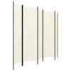 vidaXL 5-Panel Room Divider Cream White 98.4"x70.9"