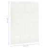 vidaXL 3-Panel Room Divider White 47.2"x70.9" Steel