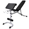 vidaXL Workout Bench with Weight Rack; Barbell and Dumbbell Set 264.6 lb