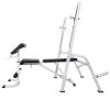 vidaXL Workout Bench with Weight Rack; Barbell and Dumbbell Set 264.6 lb