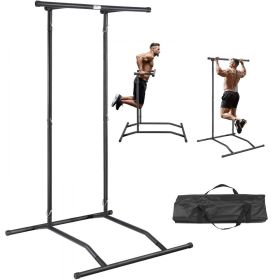 VEVOR Power Tower Dip Workout Bar, 2-Level Height Adjustable Pull Up Bar Stand, Multi-Function