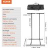 VEVOR Power Tower Dip Workout Bar, 2-Level Height Adjustable Pull Up Bar Stand, Multi-Function