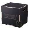 VEVOR 3 in 1 Plyometric Jump Box, 20/18/16 Inch Wooden Plyo Box, Platform & Jumping Agility Box,