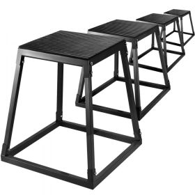 VEVOR Plyometric Platforms 4 PCS Set (12", 18", 24", 30"), Plyometric Jump Box Plyometric Training