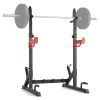 VEVOR Squat Stand Power Rack, Multi-Functional Barbell Rack with Hook, Weight Plate Storage Attachment