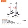 VEVOR Squat Stand Power Rack, Multi-Functional Barbell Rack with Hook, Weight Plate Storage Attachment