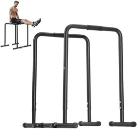 VEVOR Dip Bars, 35", 440 lbs Capacity, Heave Duty Dip Stand Station with Adjustable Height, Fitness Workout Dip Bar