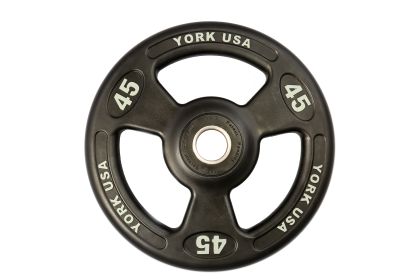 YORK "ISO-Grip" Urethane Plate - Black (weight: 10)